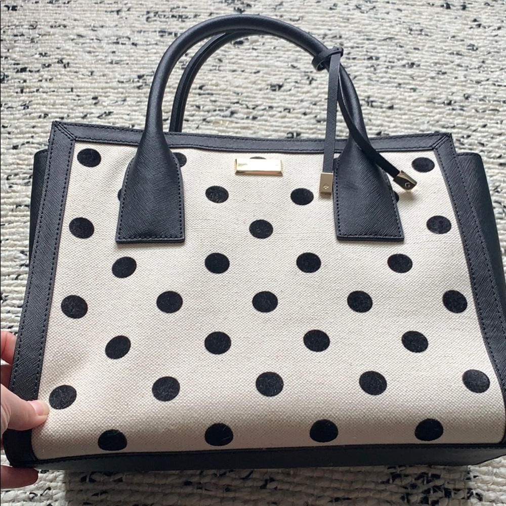 Kate Spade polka dot carry all purse
